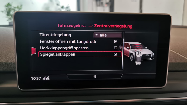 A4 B9 8W Spiegelanklappen per FFB 2