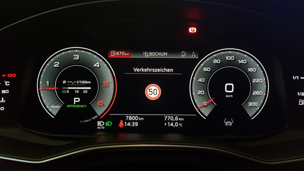 A7 4K C8 Verkehrkehrszeichenerkennung 1