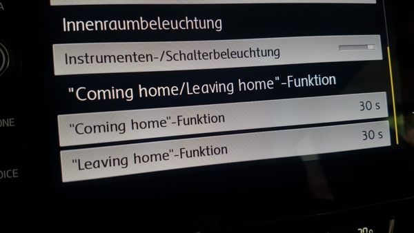 VW Arteon Coming Home leaving home anpassen