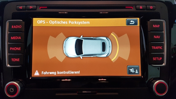 Beetle 5C Einparkhilfe optische Darstellung