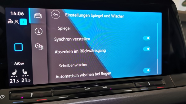 VW Golf 8 Beifahrerspiegelabsenkung 2